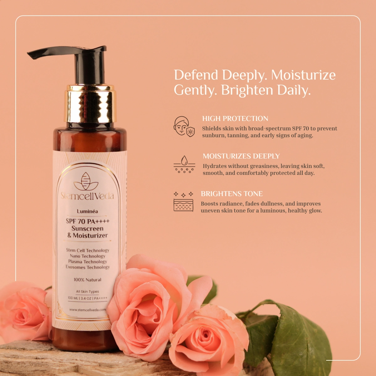 Sunscreen & Moisturizer SPF 70 PA++++ 3
